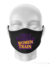 Masca personalizata reutilizabila Women train Negru