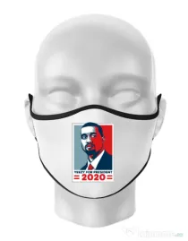 Masca personalizata reutilizabila Yezzy for president Alb