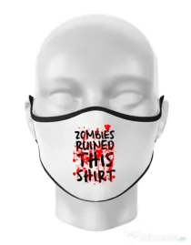Masca personalizata reutilizabila Zombies Alb