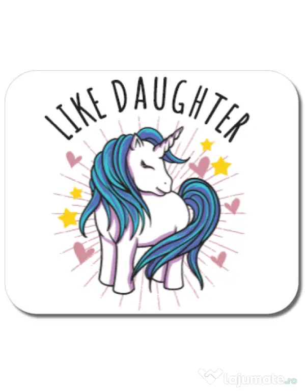 Mousepad personalizat Like daughter Alb