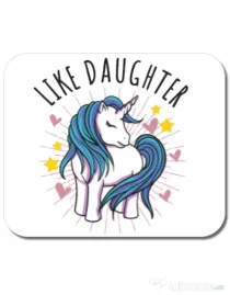 Mousepad personalizat Like daughter Alb