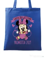 Sacosa din panza Absolvire Minnie Mouse Albastru regal