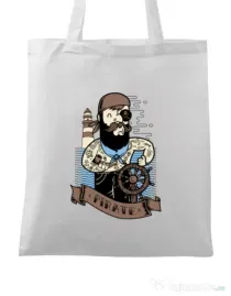 Sacosa din panza Adventure of the Sea Alb