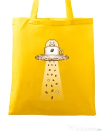 Sacosa din panza Alien Coffee Invasion Galben