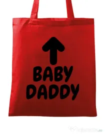 Sacosa din panza Baby daddy Rosu