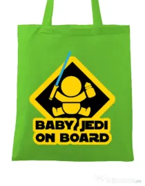 Sacosa din panza Baby Jedi Verde mar
