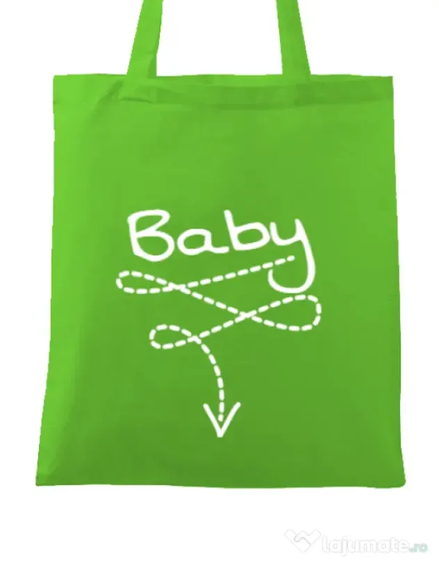 Sacosa din panza Baby Verde mar