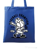 Sacosa din panza Baseball Champion Albastru regal