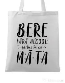 Sacosa din panza Bere fara alcool Alb