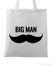 Sacosa din panza Big man Alb