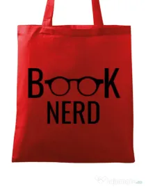 Sacosa din panza Book nerd Rosu