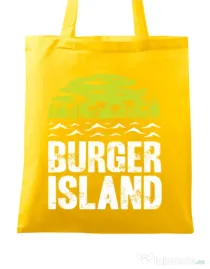 Sacosa din panza Burger island Galben
