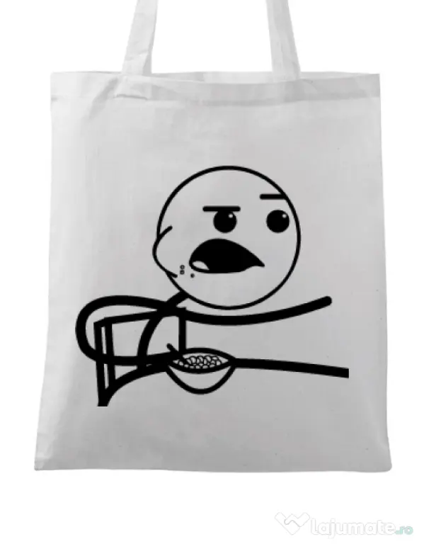 Sacosa din panza Cereal Guy Alb
