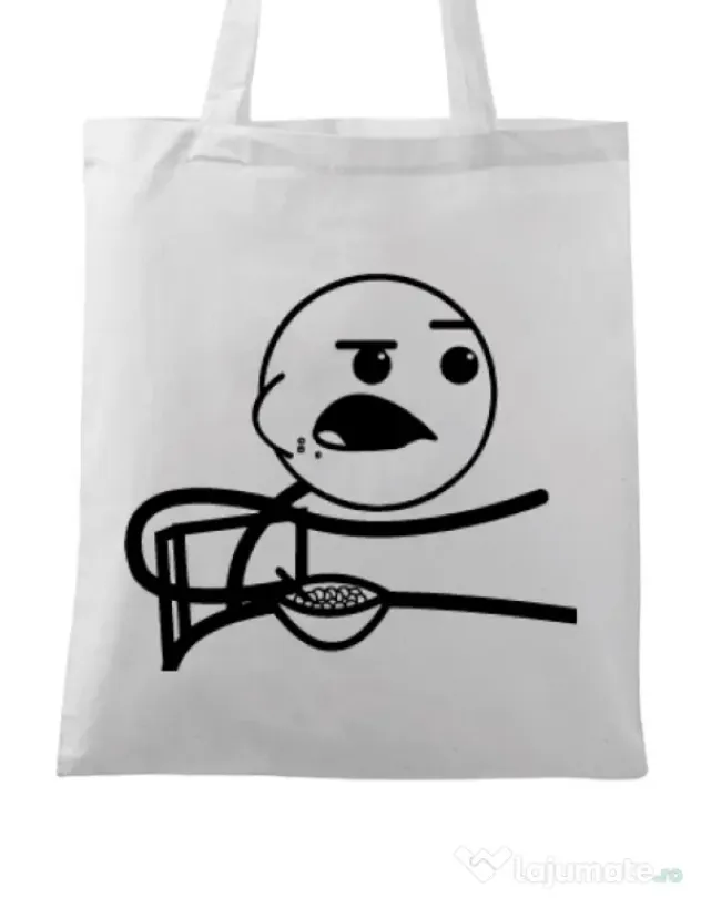 Sacosa din panza Cereal Guy Alb