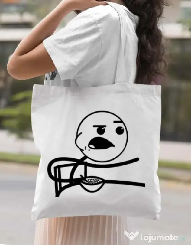 Sacosa din panza Cereal Guy Alb