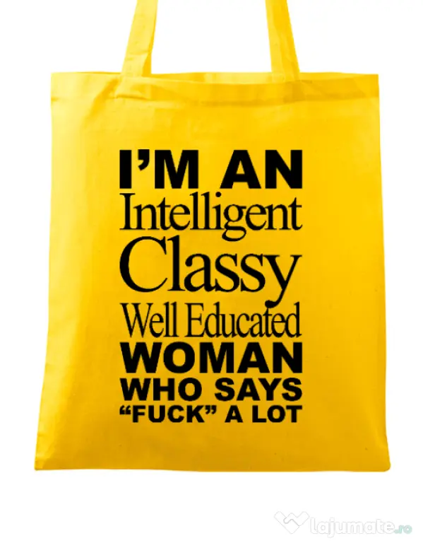 Sacosa din panza Classy Woman Galben