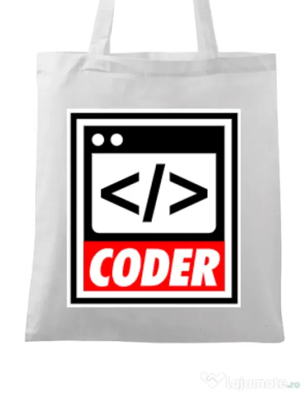 Sacosa din panza Coder Alb