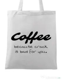 Sacosa din panza Coffee Alb
