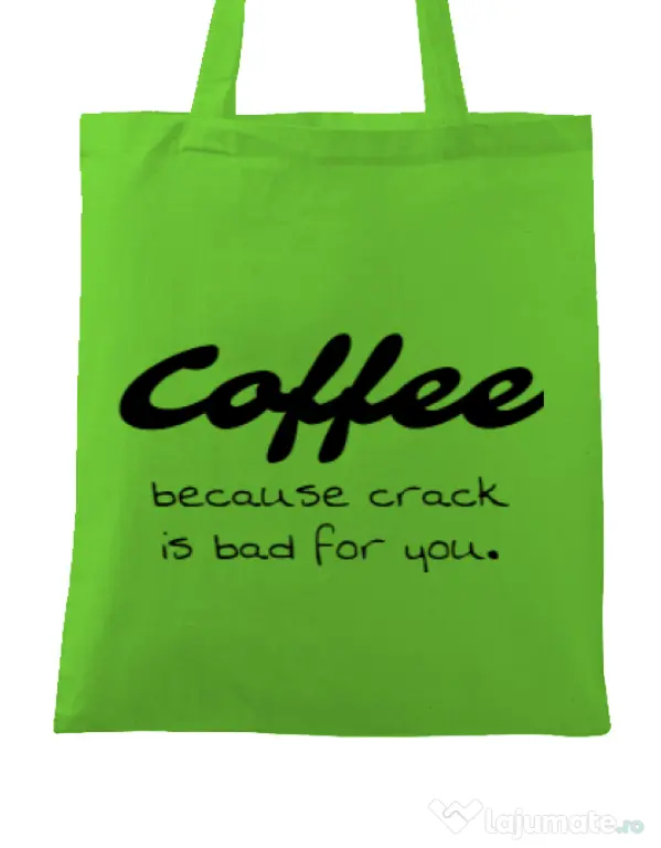 Sacosa din panza Coffee Verde mar
