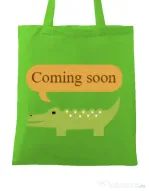 Sacosa din panza Coming soon Verde mar
