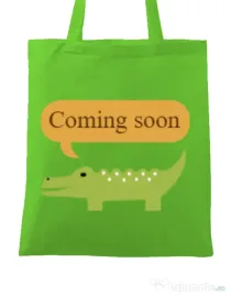 Sacosa din panza Coming soon Verde mar