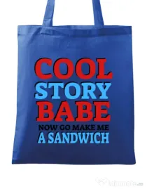 Sacosa din panza Cool story babe Albastru regal