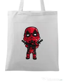 Sacosa din panza Deadtrooper Alb