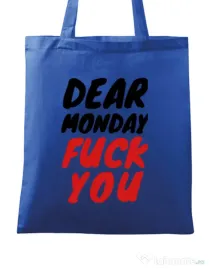 Sacosa din panza Dear monday Albastru regal