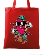 Sacosa din panza Donut skater Rosu