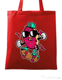 Sacosa din panza Donut skater Rosu