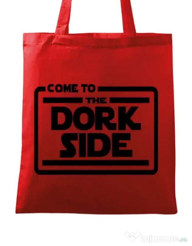 Sacosa din panza Dork side Rosu