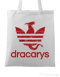 Sacosa din panza Dracarys Alb