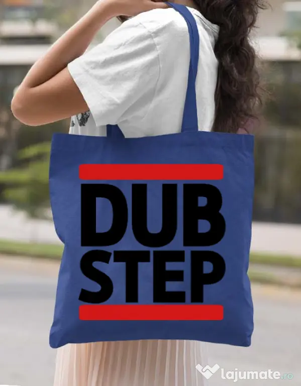 Sacosa din panza Dubstep Albastru regal