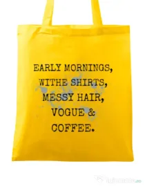 Sacosa din panza Early mornings Galben