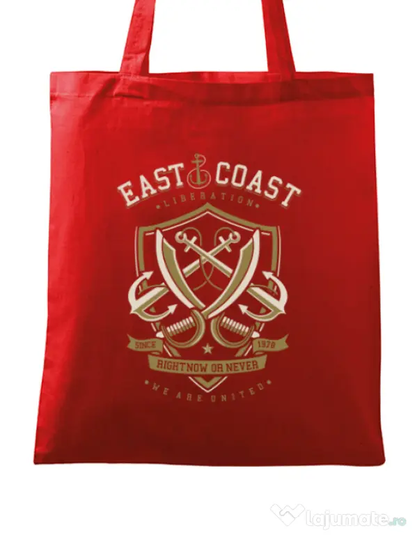Sacosa din panza East Coast Rosu