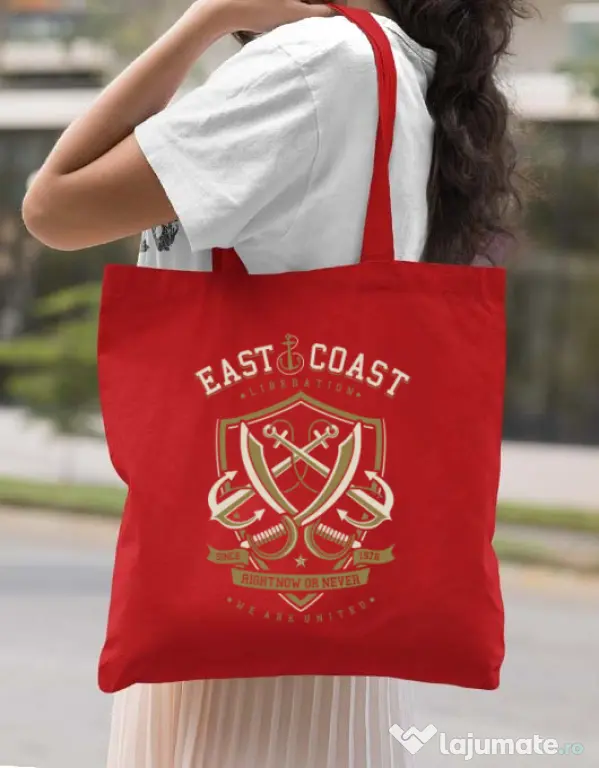 Sacosa din panza East Coast Rosu