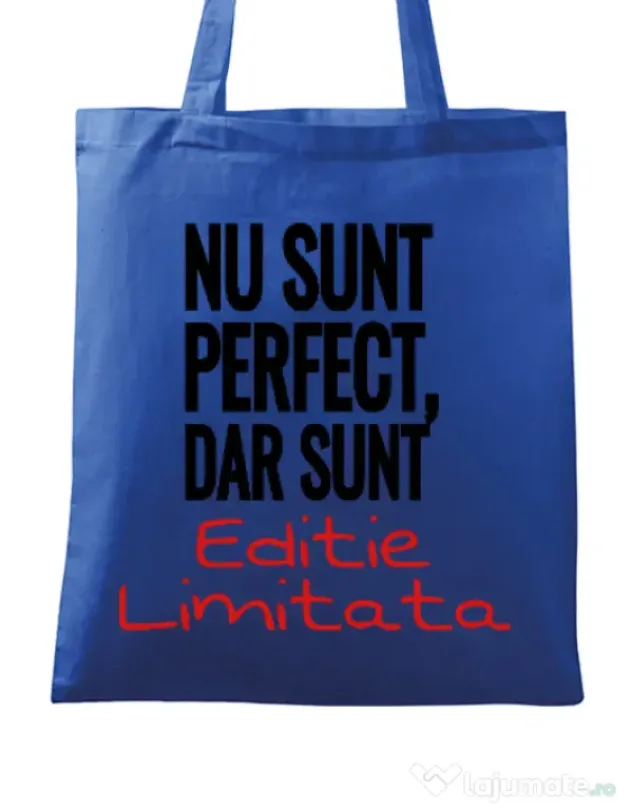 Sacosa din panza Editie limitata Albastru regal