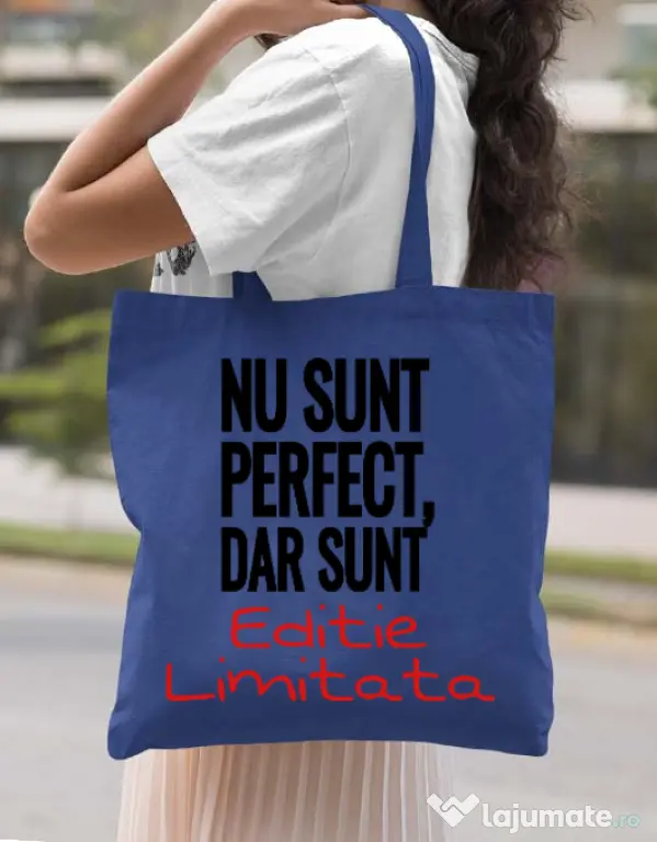 Sacosa din panza Editie limitata Albastru regal