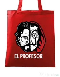 Sacosa din panza El profesor Rosu