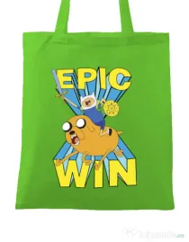 Sacosa din panza Epic win Verde mar
