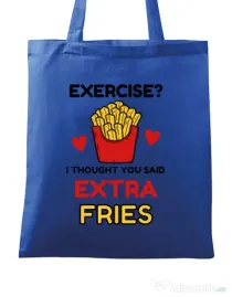 Sacosa din panza Exercise extra fries Albastru regal