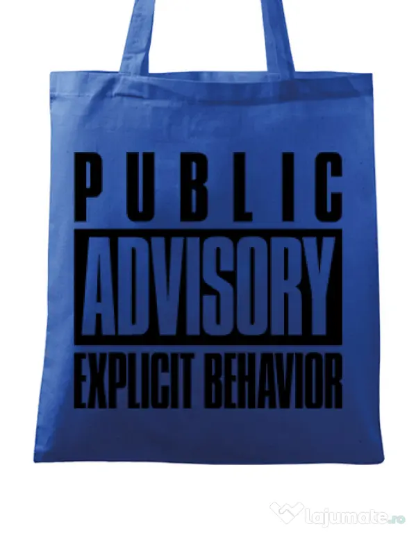 Sacosa din panza Explicit behavior Albastru regal