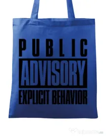 Sacosa din panza Explicit behavior Albastru regal
