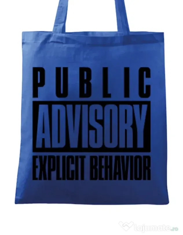 Sacosa din panza Explicit behavior Albastru regal