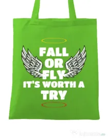 Sacosa din panza Fall or fly Verde mar