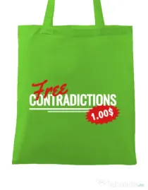 Sacosa din panza Free contradictions Verde mar
