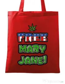 Sacosa din panza Free Mary Jane Rosu