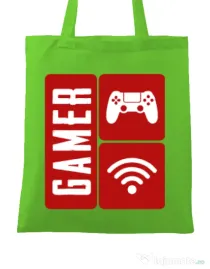 Sacosa din panza Gamer Verde mar