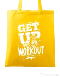 Sacosa din panza Get up and go workout Galben