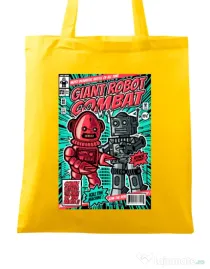 Sacosa din panza Giant robot combat Galben